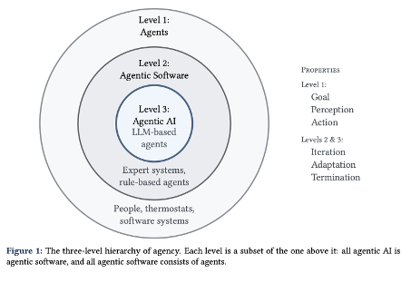 Three-level hierarchy of agency